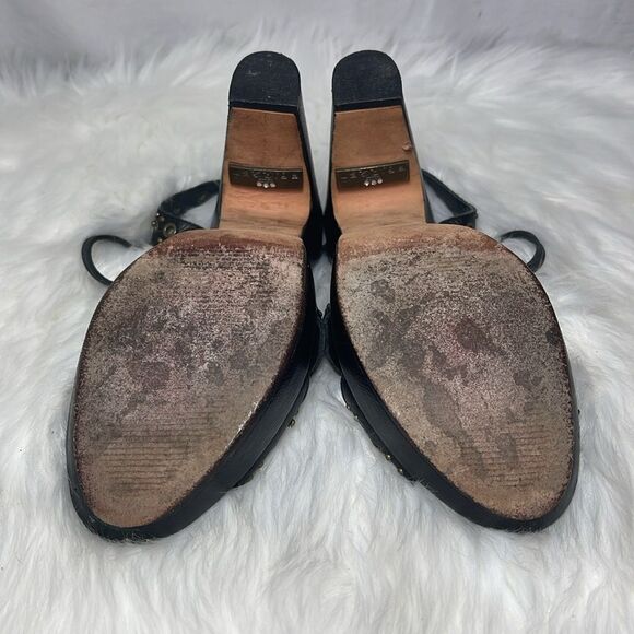 Bridget Shuster Vintage Rivet Stud Platform Sandals Sz 7.5 - Picture 7 of 7